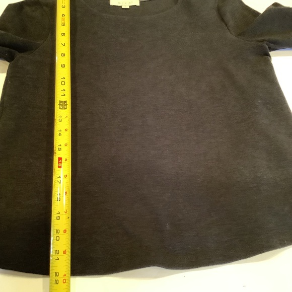 eri + ali Black Pullover Blouse Top Size Small Tiered Ruffle Bell Sleeves - Picture 7 of 10